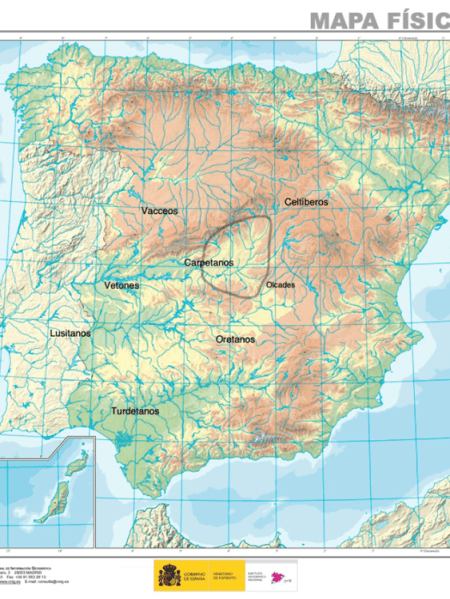 Límites aproximados de la&nbsp;Carpetania